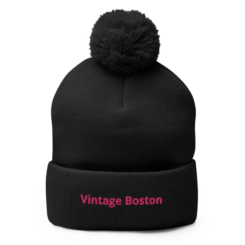 Vintage Boston © Pompom Hat - Pink